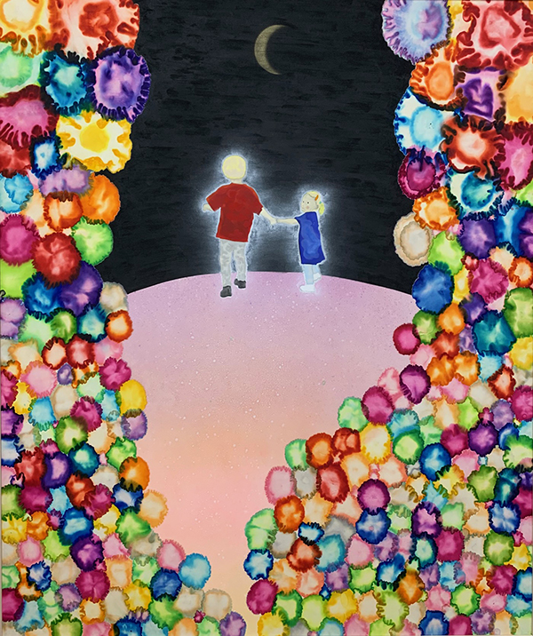 Flowers in the moonlight
